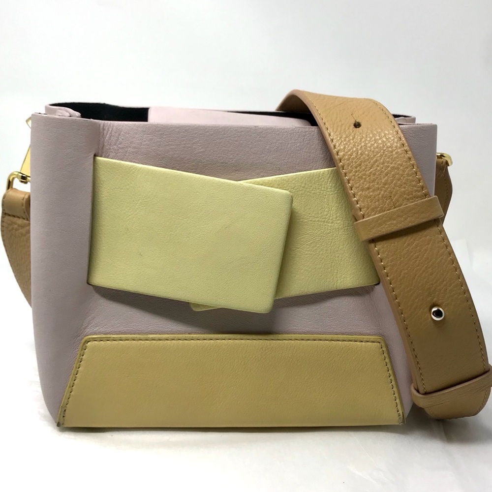 Yuzefi Colorblock (Lilac, Yellow, Tan) Dinky Bag